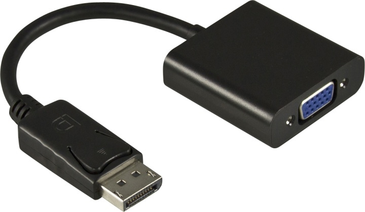 DELTACO DisplayPort till VGA 20-p ha - 15-p ho, 0,2m, svart (DP-VGA7) i gruppen DATORER & KRINGUTRUSTNING / Datorkablar / DisplayPort / Adaptrar hos TP E-commerce Nordic AB (38-16785)