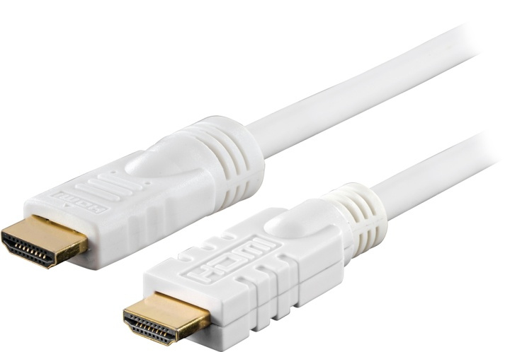 DELTACO HDMI-kabel, aktiv, ha-ha, 1080p, v1.4, 20m, vit (HDMI-1201) i gruppen HEMELEKTRONIK / Kablar & Adaptrar / HDMI / Kablar hos TP E-commerce Nordic AB (38-17421)