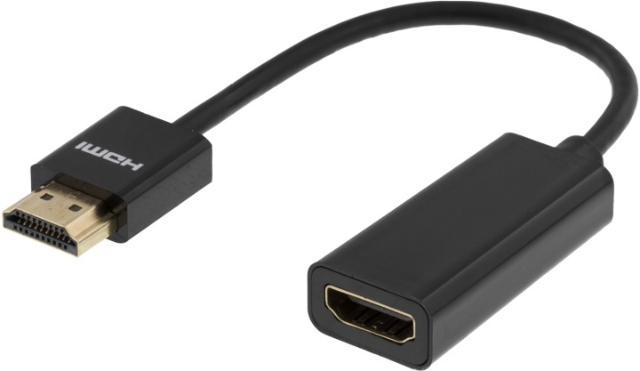 DELTACO tunn HDMI-kabel, 19-pin ha-19-pin ho, 10cm, svart (HDMI-1088) i gruppen HEMELEKTRONIK / Kablar & Adaptrar / HDMI / Kablar hos TP E-commerce Nordic AB (38-17511)