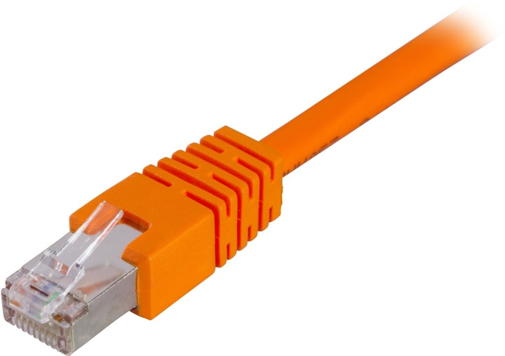 Deltaco F/UTP Cat6 patch cable, LSZH, 0.5m, orange i gruppen DATORER & KRINGUTRUSTNING / Datorkablar / Nätverkskablar / Cat6 hos TP E-commerce Nordic AB (38-17621)