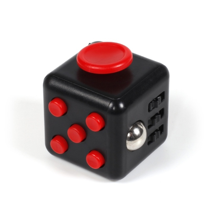 Fidget Cube, Svart/Röd i gruppen LEKSAKER, BARN- & BABYPRODUKTER / Leksaker / Fidget Toys hos TP E-commerce Nordic AB (38-27572)