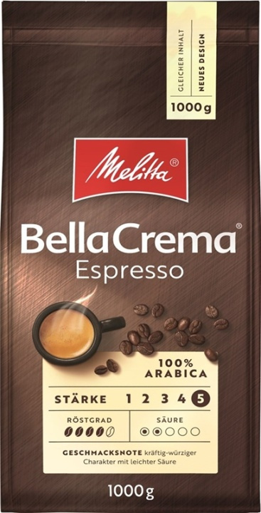 Melitta, Bella Crema Espresso hela kaffebönor i gruppen HEM, HUSHÅLL & TRÄDGÅRD / Hushållsmaskiner / Kaffemaskiner & Tillbehör / Kaffebönor hos TP E-commerce Nordic AB (38-28059)