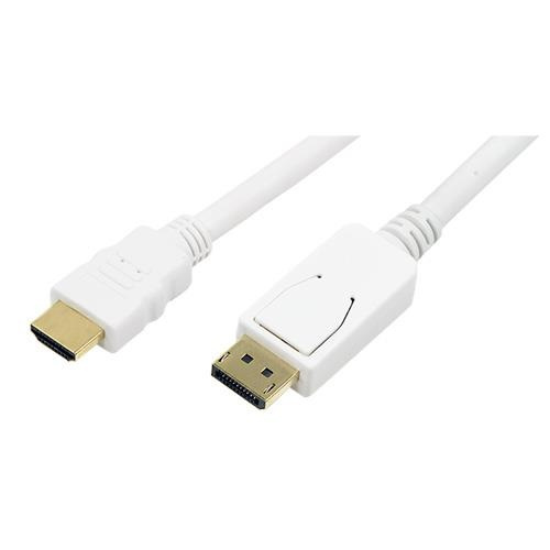 LogiLink DisplayPort -> HDMI 2m Vit i gruppen DATORER & KRINGUTRUSTNING / Datorkablar / DisplayPort / Kablar hos TP E-commerce Nordic AB (38-32670)
