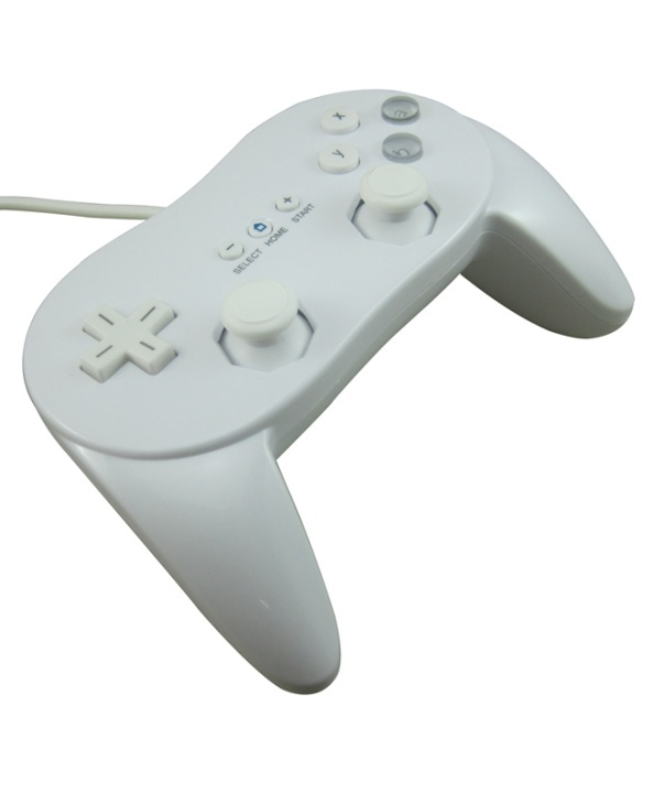 Classic Controller Pro till Nintendo Wii (Vit) i gruppen HEMELEKTRONIK / Spelkonsoler & Tillbehör / Nintendo Wii hos TP E-commerce Nordic AB (38-4686)
