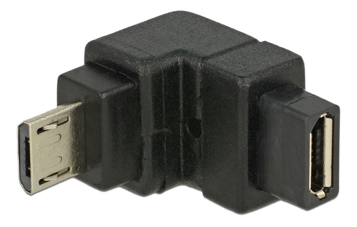 DeLOCK USB Typ Micro-B hane till Micro -B hona adapter,nedåt i gruppen DATORER & KRINGUTRUSTNING / Datorkablar / USB-kablar / Micro-USB / Adaptrar hos TP E-commerce Nordic AB (38-53024)