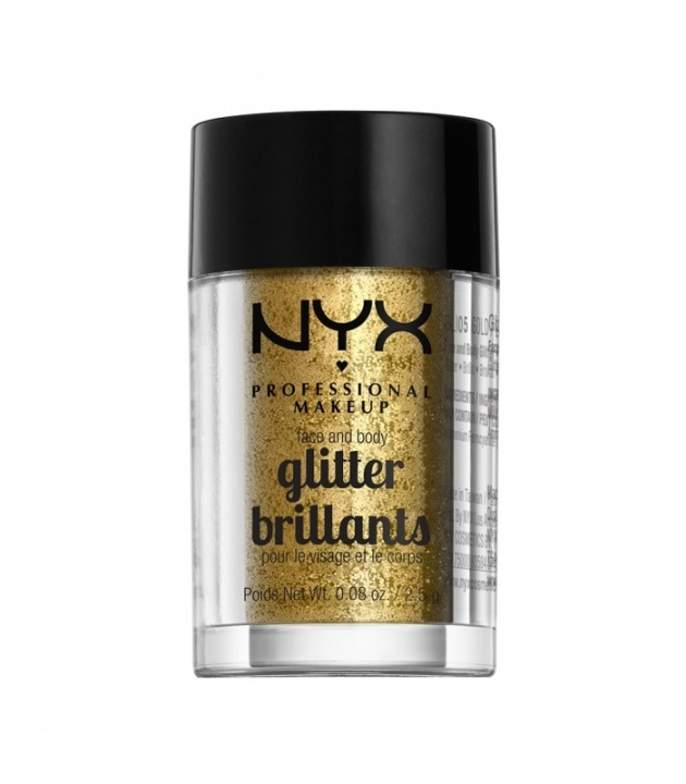 NYX PROF. MAKEUP Face & Body Glitter - 05 Gold 2,5g i gruppen SKÖNHET & HÄLSA / Makeup / Basmakeup / Glitter hos TP E-commerce Nordic AB (38-69147)