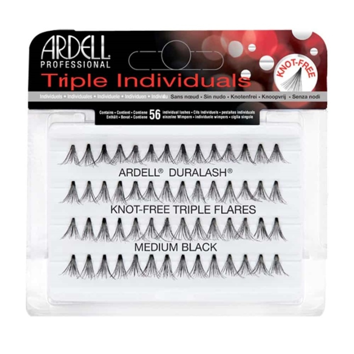 Ardell Triple Individuals Duralash Knot Free Flares Medium Black i gruppen SKÖNHET & HÄLSA / Makeup / Ögon & Ögonbryn / Lösögonfransar hos TP E-commerce Nordic AB (38-69728)