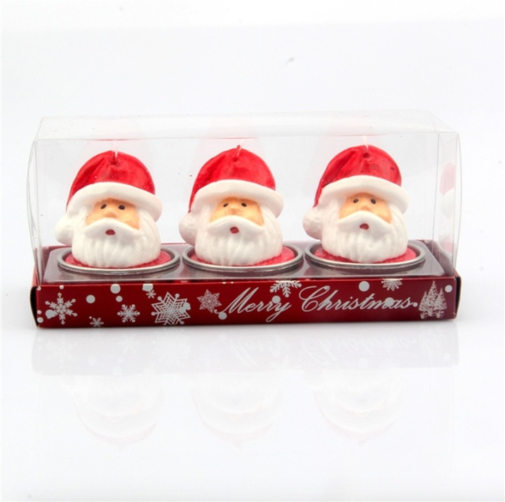 Julstearinljus i form av Jultomte, 3-pack i gruppen HEM, HUSHÅLL & TRÄDGÅRD / Inredning / Julpynt hos TP E-commerce Nordic AB (38-83025)