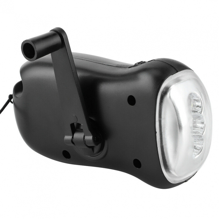 Handdriven LED-ficklampa, Svart i gruppen SPORT, FRITID & HOBBY / Ficklampor & Pannlampor / Ficklampor hos TP E-commerce Nordic AB (38-83895)