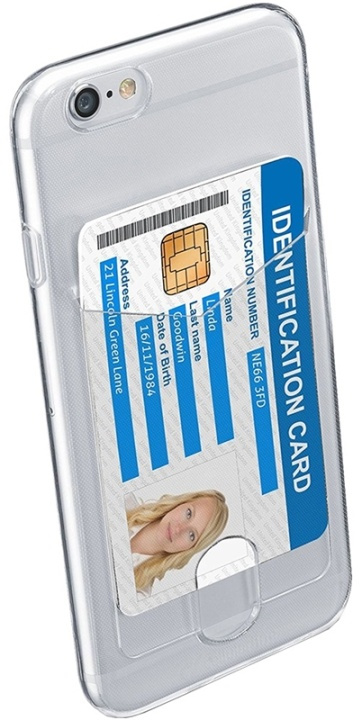 Cellularline Flex Pocket, Transparant skal med kortficka till iPhone 6/6S i gruppen SMARTPHONE & SURFPLATTOR / Mobilskydd / Apple / iPhone 6/6S / Skal hos TP E-commerce Nordic AB (38-89517)