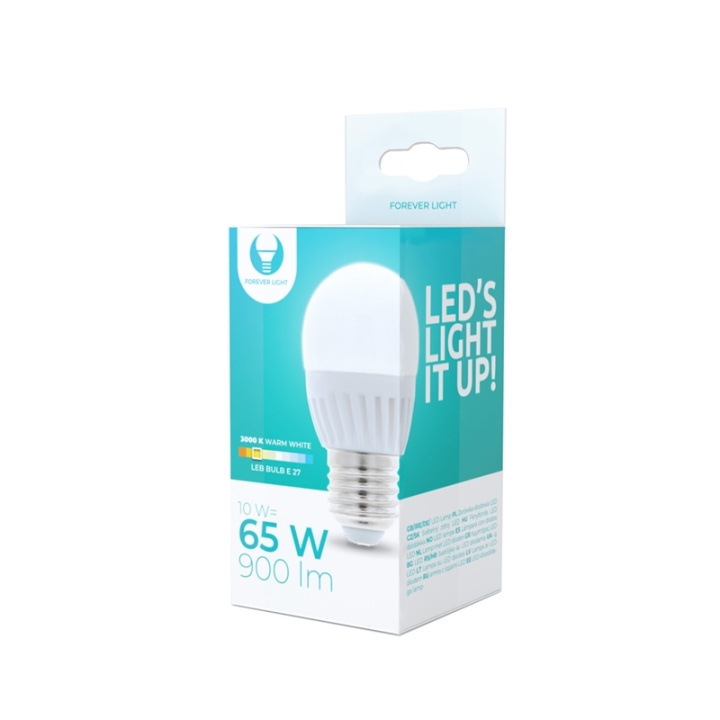 LED-Lampa E27, G45, 10W, 230V, 3000K, Keramisk, Varmvit i gruppen HEMELEKTRONIK / Belysning / LED-lampor hos TP E-commerce Nordic AB (38-92785)