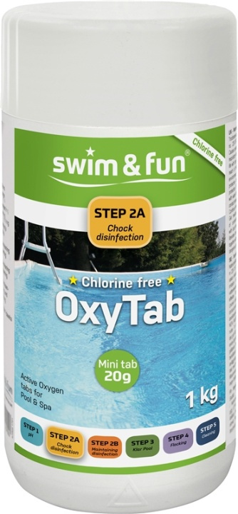 OxyTabs 20 gr.1 kg, Chlorine free i gruppen HEM, HUSHÅLL & TRÄDGÅRD / Trädgårdsprodukter / Pool & Pooltillbehör / Poolkem hos TP E-commerce Nordic AB (38-95676)