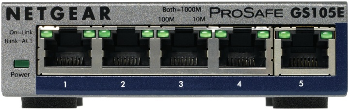 Netgear GS105E-200PES nätverksswitchar hanterad L2/L3 Gigabit Ethernet (10/100/1 i gruppen DATORER & KRINGUTRUSTNING / Nätverk / Switchar / 10/100/1000Mbps hos TP E-commerce Nordic AB (A15267)