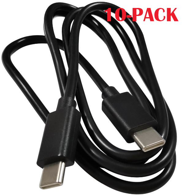 10-PACK Kabel USB-C - USB-C, 3A, 1m, Svart i gruppen SMARTPHONE & SURFPLATTOR / Laddare & Kablar / Kablar / Kablar Typ C hos TP E-commerce Nordic AB (A22401PKT10)
