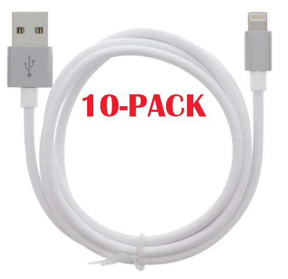10-PACK Kabel USB-A - Lightning 2.4A, 1m, Vit i gruppen SMARTPHONE & SURFPLATTOR / Laddare & Kablar / Kablar / Kablar Lightning hos TP E-commerce Nordic AB (A22404PKT10)