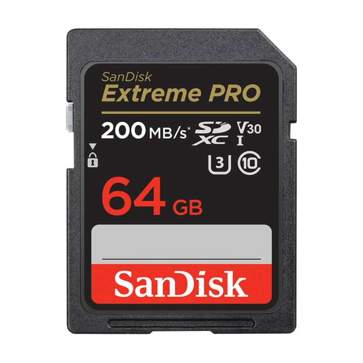 SANDISK SDXC Extreme Pro 64GB 200MB/s UHS-I C10 V30 U3 i gruppen HEMELEKTRONIK / Lagringsmedia / Minneskort / SD/SDHC/SDXC hos TP E-commerce Nordic AB (C06654)