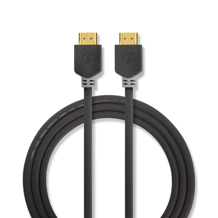 Nedis High Speed ​​HDMI ™ kabel med Ethernet | HDMI™ Kontakt | HDMI™ Kontakt | 4K@60Hz | ARC | 18 Gbps | 2.00 m | Rund | PVC | Antracit | Låda i gruppen HEMELEKTRONIK / Kablar & Adaptrar / HDMI / Kablar hos TP E-commerce Nordic AB (C06974)