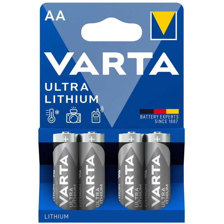 Varta Ultra Lithium AA / LR6 Batteri 4-pack i gruppen HEMELEKTRONIK / Batterier & Laddare / Batterier / AA hos TP E-commerce Nordic AB (C08715)