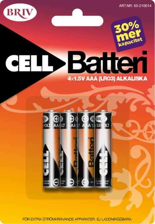 Batteri AAA LR03 - 4-pack, 1/12/96 i gruppen HEMELEKTRONIK / Batterier & Laddare / Batterier / AAA hos TP E-commerce Nordic AB (C24200)