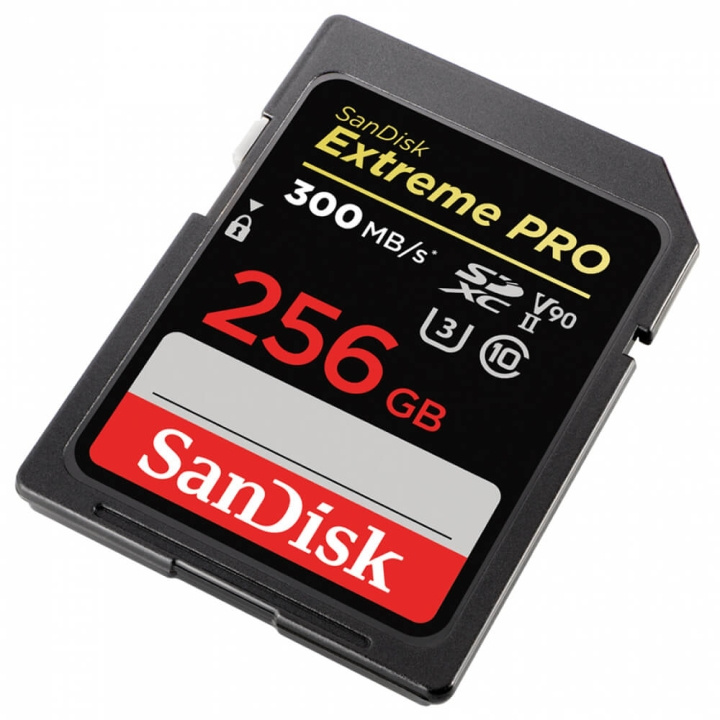 SanDisk SDXC Extreme Pro 256GB 300MB/s UHS-II V90 i gruppen HEMELEKTRONIK / Lagringsmedia / Minneskort / SD/SDHC/SDXC hos TP E-commerce Nordic AB (C38412)