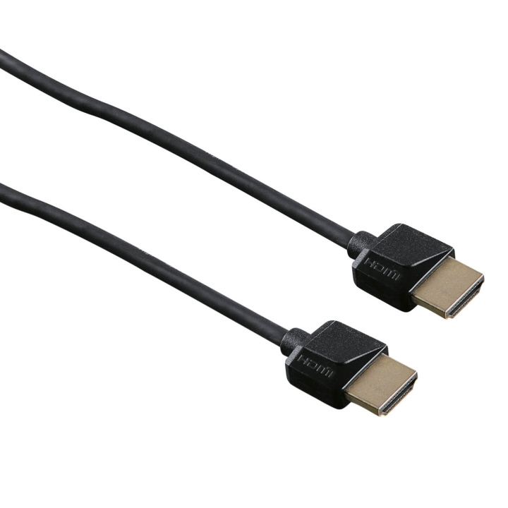 HAMA Kabel HDMI Ethernet Flexislim Svart 1.5m i gruppen HEMELEKTRONIK / Kablar & Adaptrar / HDMI / Kablar hos TP E-commerce Nordic AB (C38526)