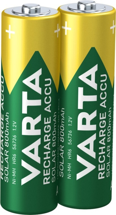 Varta AA (Mignon)/HR6 (56736) laddningsbart batteri - 800 mAh, 2 st. blister Nickel-metallhydrid batteri (NiMH), 1,2 V i gruppen HEMELEKTRONIK / Batterier & Laddare / Laddningsbara batterier / AA hos TP E-commerce Nordic AB (C38884)