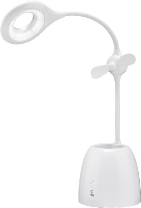 Goobay LED-skrivbordslampa, Fan + Pen Box Inomhusbelysning för arbetsrum, barnkammare, sovrum eller kontor i gruppen HEMELEKTRONIK / Belysning / Bordslampor hos TP E-commerce Nordic AB (C40119)