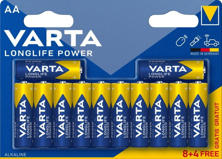 Varta Longlife Power AA 12 Pack (8+4) (B) i gruppen HEMELEKTRONIK / Batterier & Laddare / Batterier / AA hos TP E-commerce Nordic AB (C60780)