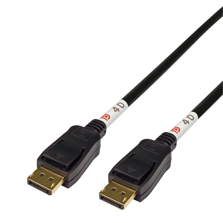 DELTACO DisplayPort cable, DP 2.1, DP40, 1,0m i gruppen DATORER & KRINGUTRUSTNING / Datorkablar / DisplayPort / Kablar hos TP E-commerce Nordic AB (C64765)