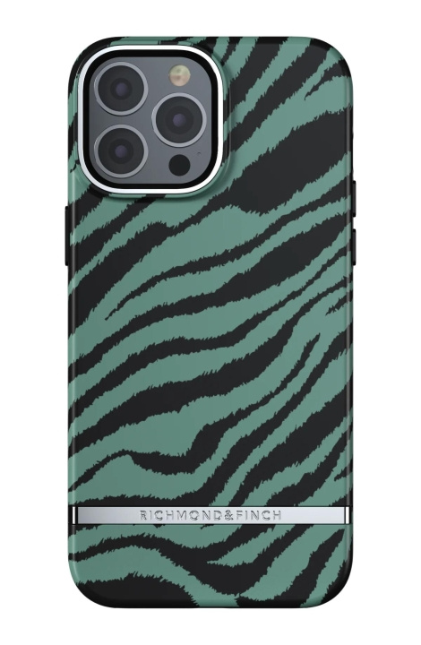 Richmond & Finch iPhone 13 Pro Max Freedom Case, Emerald Zebra i gruppen SMARTPHONE & SURFPLATTOR / Mobilskydd / Apple / iPhone 13 Pro Max / Skal hos TP E-commerce Nordic AB (C64934)