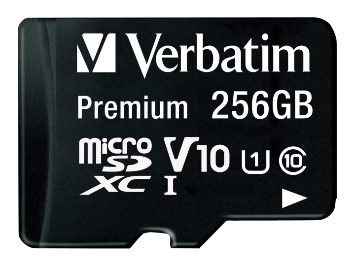 Verbatim Micro SDXC inc Adpt 256GB Premium C10 UHS-1 i gruppen HEMELEKTRONIK / Lagringsmedia / Minneskort / Micro SD/HC/XC hos TP E-commerce Nordic AB (C65240)