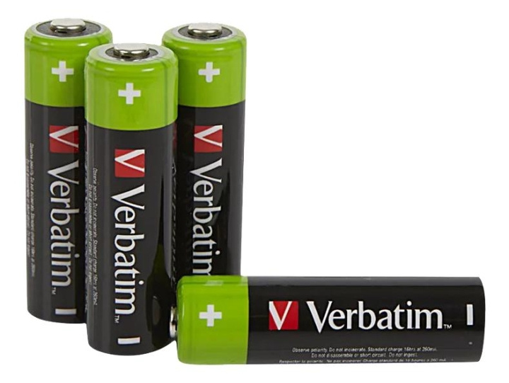 Verbatim uppladdningsbara batteri AA 4 PACK / HR6 i gruppen HEMELEKTRONIK / Batterier & Laddare / Laddningsbara batterier / AA hos TP E-commerce Nordic AB (C65252)
