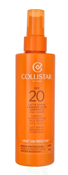 Collistar Tanning Moisturizing Milk Spray Face-Body SPF20 200 ml i gruppen SKÖNHET & HÄLSA / Hudvård / Solskydd & Tanning / Solskydd hos TP E-commerce Nordic AB (C65579)