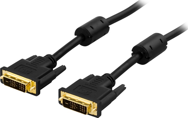 Deltaco DVI-kabel, ha - ha, 1 meter (VE011-AA)