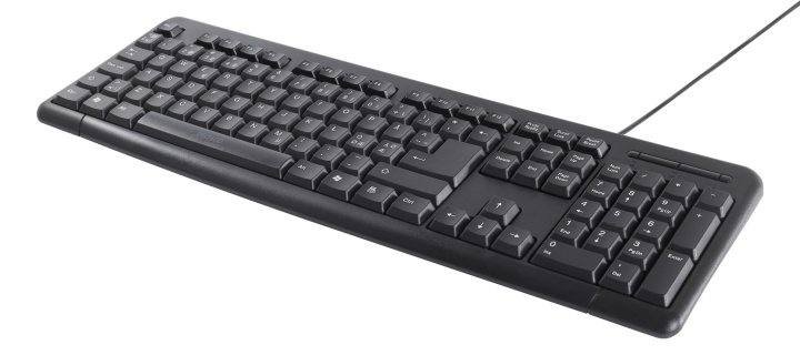 DELTACO tangentbord, nordisk layout, USB, svart (TB-53)