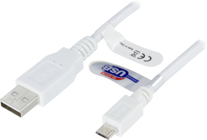 USB 2.0 kabel A Hane - Micro B Hane, 3 meter (USB-303W)