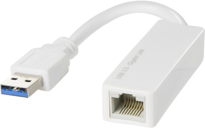DELTACO USB 3.0 nätverksadapter med internt flash-minne (USB3-GIGA4)