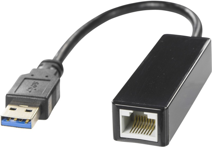 DELTACO USB 3.0 nätverksadapter med internt flash-minne (USB3-GIGA5)