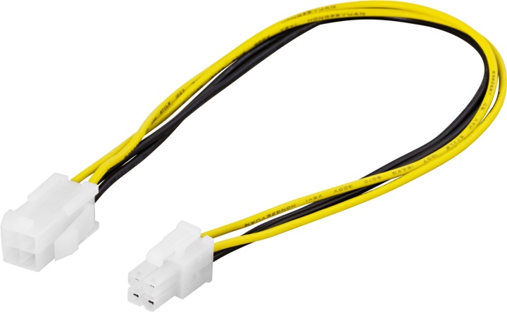 DELTACO Förlängningskabel 4-pin ATX12V(P4) ha-ho, 30cm (SSI-43)