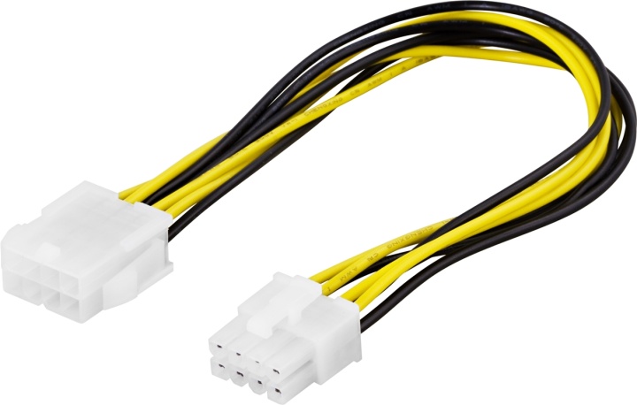 DELTACO Förlängningskabel 8-pin EPS12V ha-ho, 25cm (SSI-42)