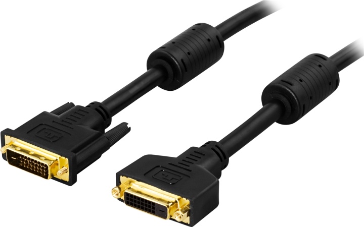 DELTACO DVI monitorkabel Dual Link, DVI-D ha - DVI-D ho 2m (DVI-602A)