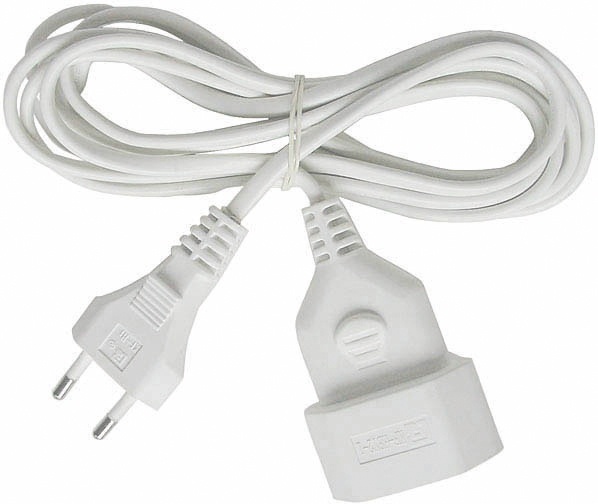Brennenstuhl ojordad apparatkabel, CEE 7/16 - IEC 60906-1, 3m, vit (1161660)