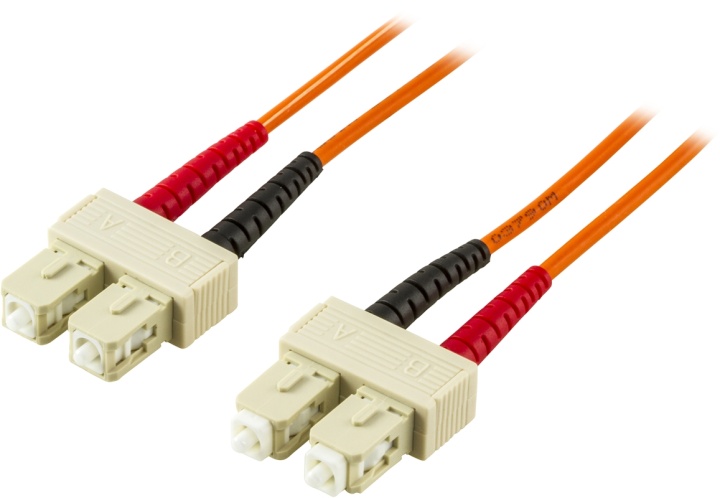DELTACO fiberkablage SC - SC, duplex, multimode 0,5m (FB-50)