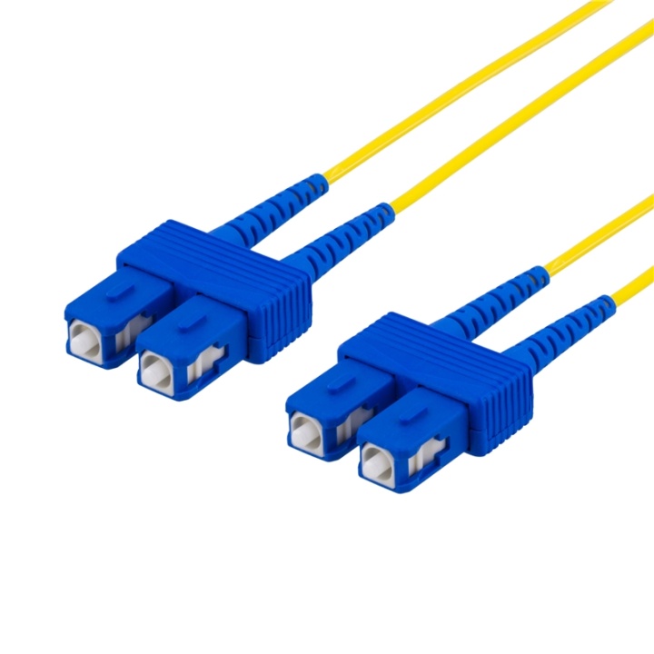 DELTACO fiberkablage SC - SC, duplex, singlemode OS2, 2m (FB-52S)