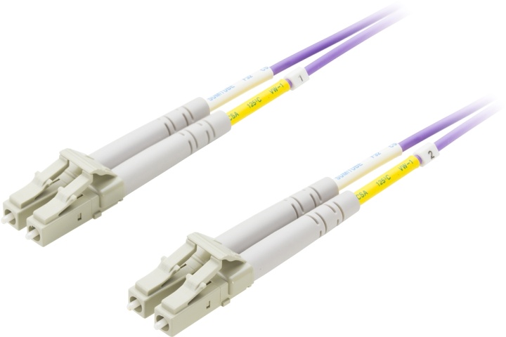 DELTACO fiberkablage, LC - LC, 50/125, OM4, duplex, multimode, 20m (LCLC-720)