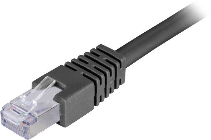 DELTACO F/UTP Cat6 patchkabel 50m, svart (STP-650S)