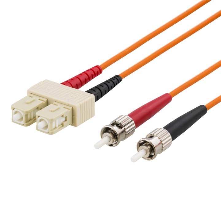DELTACO fiberkablage ST - SC, duplex, multimode 5m (FB-45)