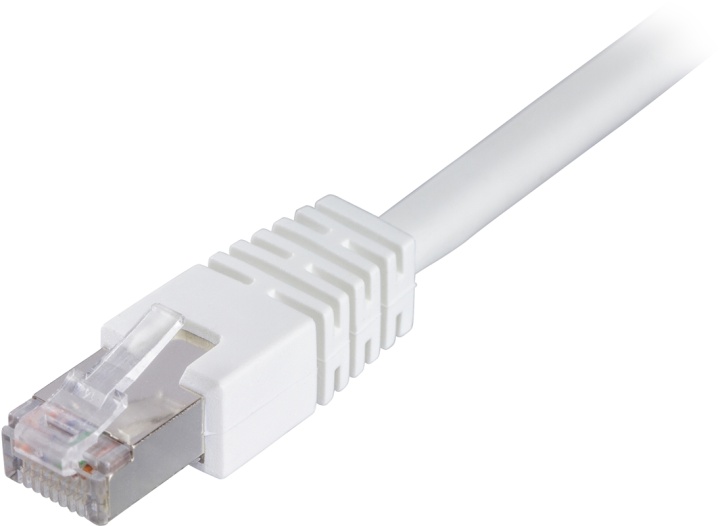 DELTACO F/UTP Cat6 patchkabel, 0,7m, vit (STP-607V)