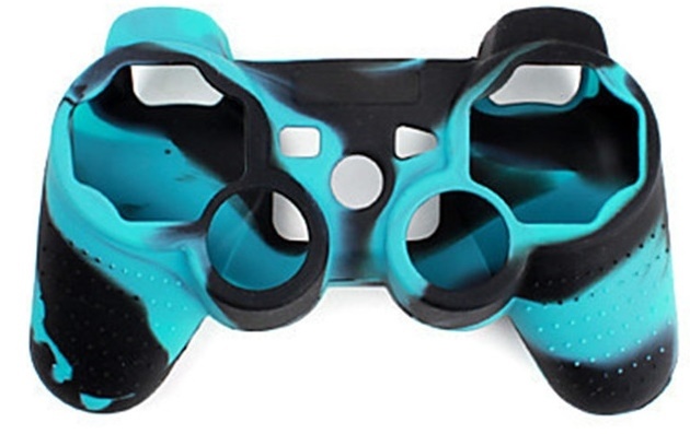 Silikongrepp för handkontroll, Playstation 3, Kamoflage Turkos