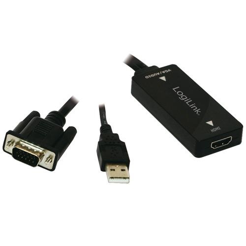 LogiLink VGA + USB-ljud -> HDMI